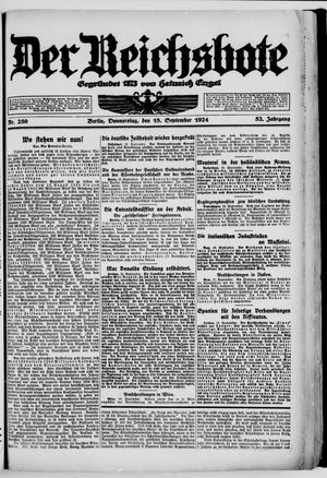 Der Reichsbote vom 18.09.1924