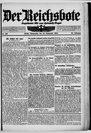 Der Reichsbote vom 18.09.1924