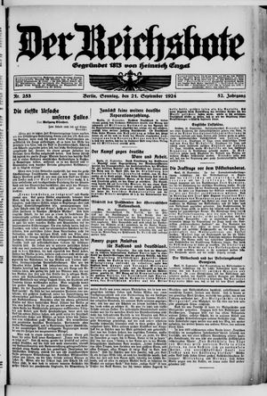 Der Reichsbote on Sep 21, 1924
