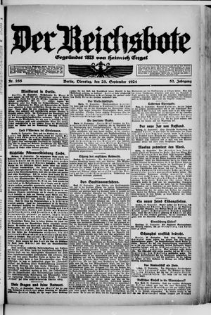 Der Reichsbote vom 23.09.1924