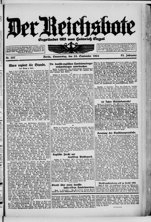 Der Reichsbote vom 25.09.1924