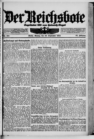 Der Reichsbote vom 29.09.1924