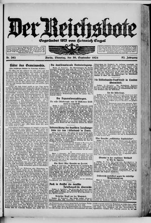 Der Reichsbote vom 30.09.1924
