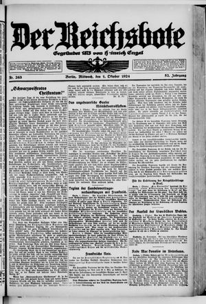 Der Reichsbote vom 01.10.1924