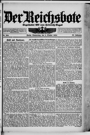 Der Reichsbote vom 02.10.1924