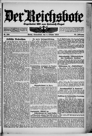 Der Reichsbote vom 04.10.1924