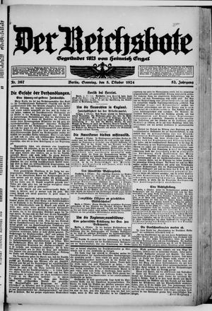 Der Reichsbote vom 05.10.1924
