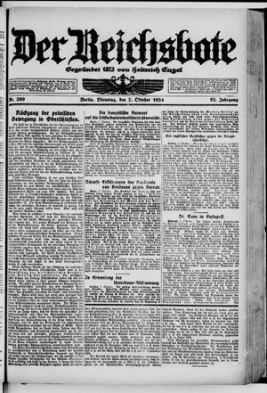 Der Reichsbote vom 07.10.1924