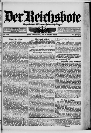 Der Reichsbote vom 09.10.1924