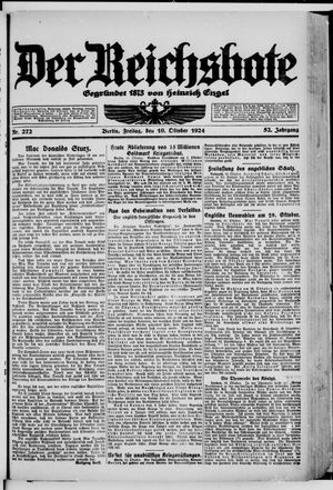 Der Reichsbote on Oct 10, 1924