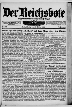 Der Reichsbote vom 13.10.1924