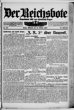 Der Reichsbote vom 15.10.1924