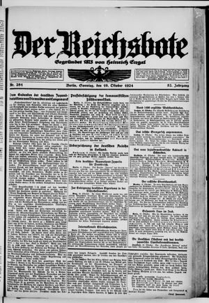 Der Reichsbote vom 19.10.1924