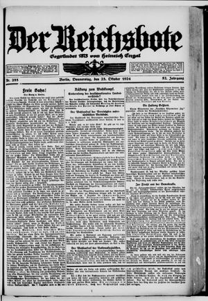 Der Reichsbote vom 23.10.1924