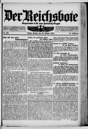 Der Reichsbote vom 24.10.1924