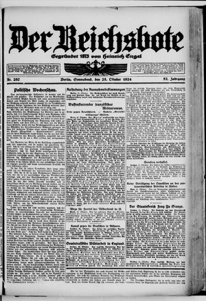 Der Reichsbote vom 25.10.1924