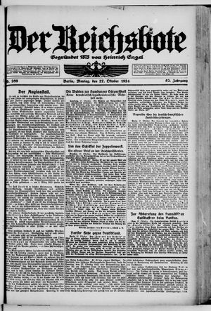 Der Reichsbote vom 27.10.1924