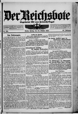 Der Reichsbote vom 31.10.1924