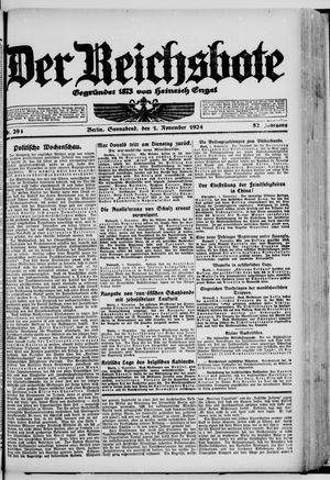 Der Reichsbote vom 01.11.1924