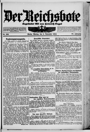 Der Reichsbote vom 03.11.1924