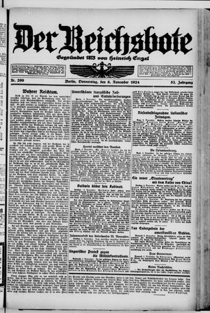 Der Reichsbote vom 06.11.1924