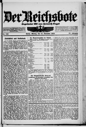 Der Reichsbote on Nov 17, 1924