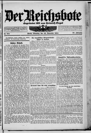 Der Reichsbote vom 18.11.1924