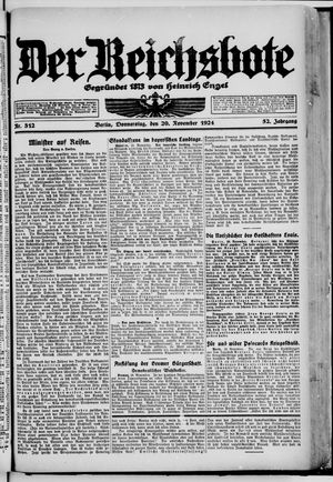 Der Reichsbote vom 20.11.1924