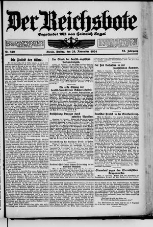 Der Reichsbote vom 28.11.1924