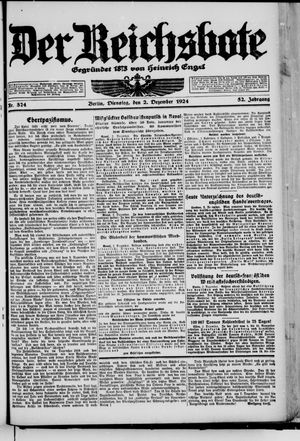 Der Reichsbote vom 02.12.1924