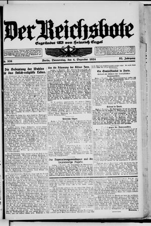 Der Reichsbote vom 04.12.1924
