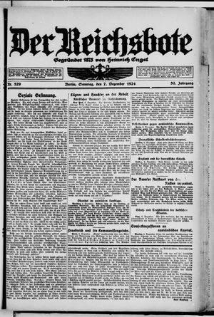 Der Reichsbote vom 07.12.1924