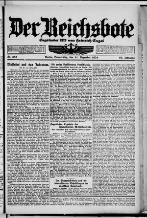 Der Reichsbote vom 11.12.1924