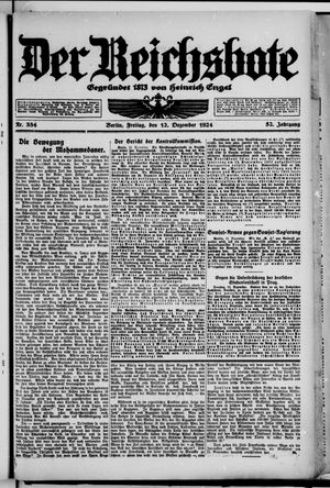 Der Reichsbote vom 12.12.1924