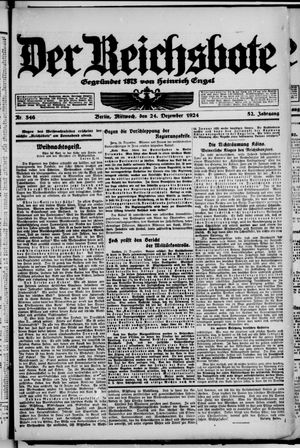 Der Reichsbote vom 24.12.1924