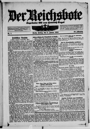 Der Reichsbote vom 02.01.1925