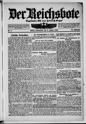 Der Reichsbote on Jan 3, 1925