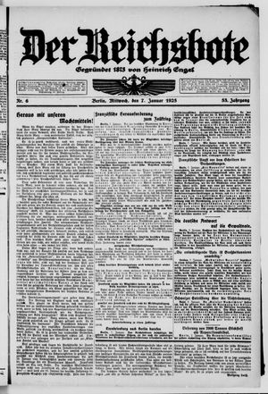 Der Reichsbote vom 07.01.1925
