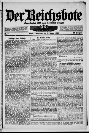 Der Reichsbote vom 08.01.1925