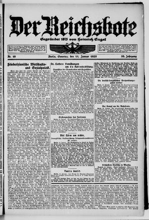 Der Reichsbote on Jan 11, 1925