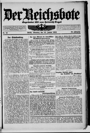 Der Reichsbote vom 13.01.1925