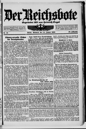 Der Reichsbote vom 14.01.1925