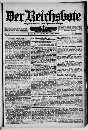 Der Reichsbote vom 17.01.1925