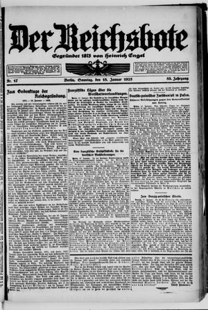 Der Reichsbote vom 18.01.1925