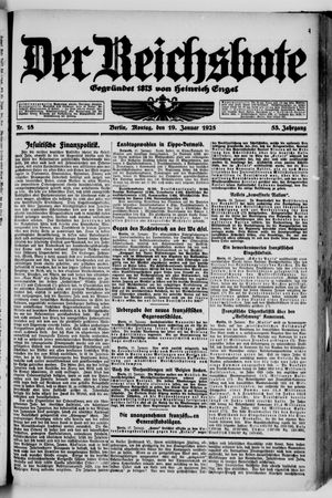 Der Reichsbote vom 19.01.1925