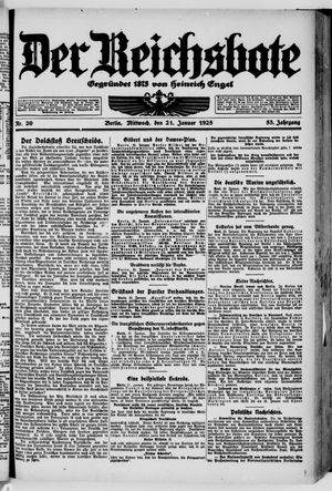 Der Reichsbote on Jan 21, 1925