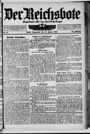 Der Reichsbote vom 24.01.1925
