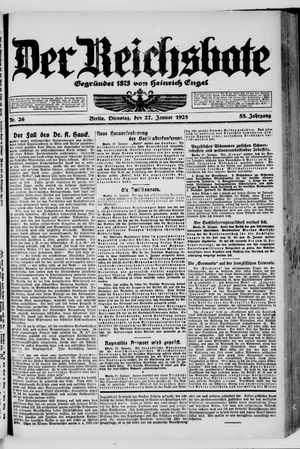Der Reichsbote vom 27.01.1925