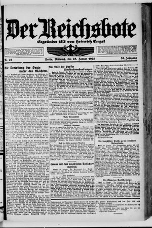 Der Reichsbote vom 28.01.1925