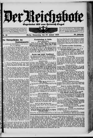 Der Reichsbote vom 29.01.1925